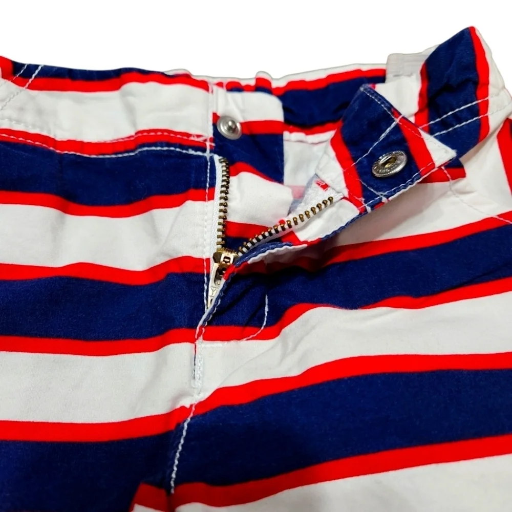 Gymboree Red White Blue Striped Unisex Size 6 Shorts USA America Patriotic